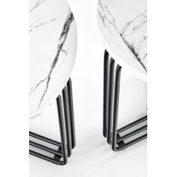 'ANTICA M Coffee Table Top - White Marble, Frame - Black' 'ANTICA M Coffee Table Top - White Marble, Frame - Black'