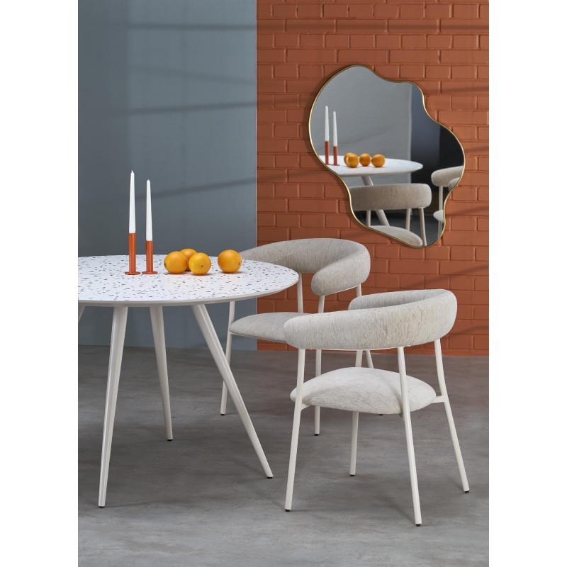 'ARAMIS Table, Top - Terrazzo, Legs - White' 'ARAMIS Table, Top - Terrazzo, Legs - White'
