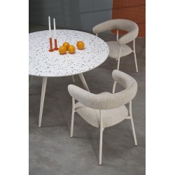 'ARAMIS Table, Top - Terrazzo, Legs - White' 'ARAMIS Table, Top - Terrazzo, Legs - White'