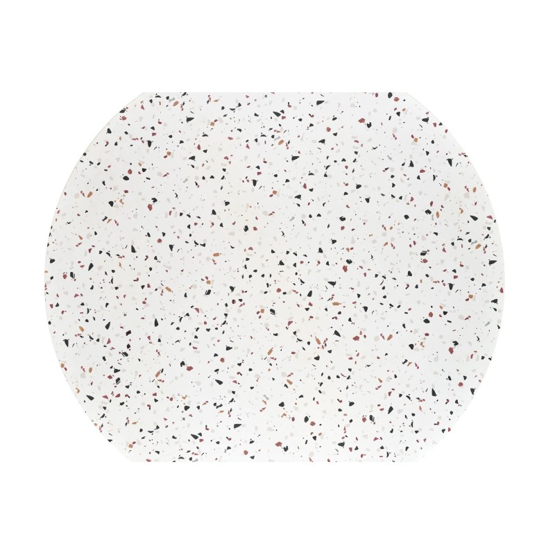 'ARAMIS Table, Top - Terrazzo, Legs - White' 'ARAMIS Table, Top - Terrazzo, Legs - White'