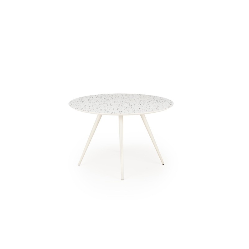'ARAMIS Table, Top - Terrazzo, Legs - White' 'ARAMIS Table, Top - Terrazzo, Legs - White'