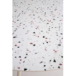 'ARAMIS Table, Top - Terrazzo, Legs - White' 'ARAMIS Table, Top - Terrazzo, Legs - White'