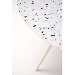 'ARAMIS Table, Top - Terrazzo, Legs - White' 'ARAMIS Table, Top - Terrazzo, Legs - White'