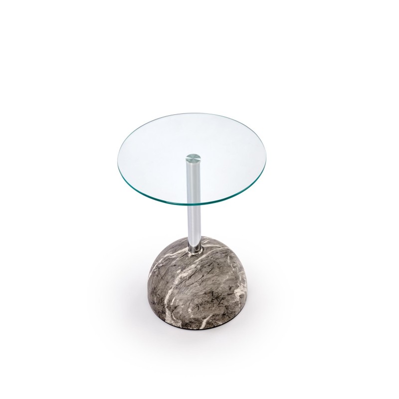 'ARIANA Coffee Table, Ashen Marble / Transparent' 'ARIANA Coffee Table, Ashen Marble / Transparent'