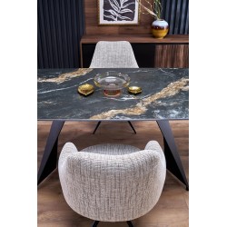ARMANI stół rozkładany, czarny marmur / czarny (2p 1szt) ARMANI stół rozkładany, czarny marmur / czarny (2p 1szt)