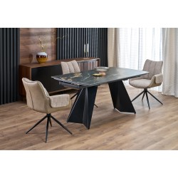 ARMANI stół rozkładany, czarny marmur / czarny (2p 1szt) ARMANI stół rozkładany, czarny marmur / czarny (2p 1szt)