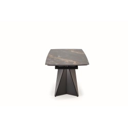 'ARMANI Extendable Table, Black Marble / Black' 'ARMANI Extendable Table, Black Marble / Black'