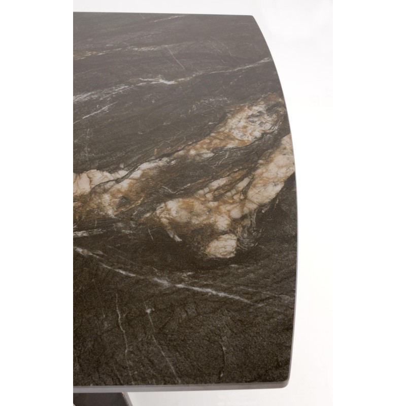 'ARMANI Extendable Table, Black Marble / Black' 'ARMANI Extendable Table, Black Marble / Black'