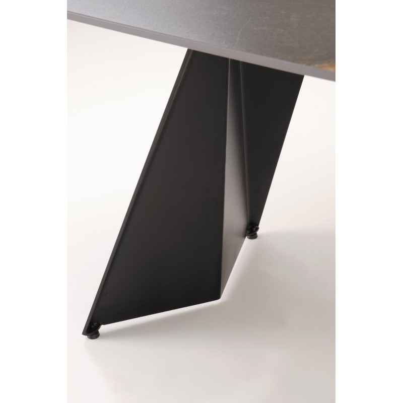 'ARMANI Extendable Table, Black Marble / Black' 'ARMANI Extendable Table, Black Marble / Black'