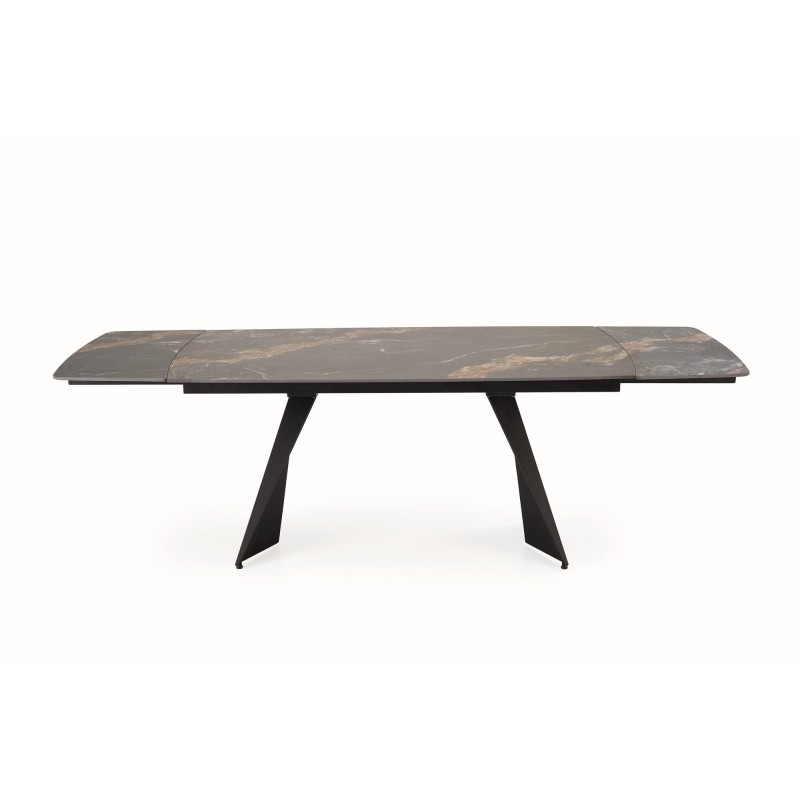 'ARMANI Extendable Table, Black Marble / Black' 'ARMANI Extendable Table, Black Marble / Black'