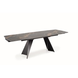 ARMANI stół rozkładany, czarny marmur / czarny (2p 1szt) ARMANI stół rozkładany, czarny marmur / czarny (2p 1szt)