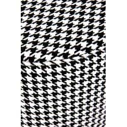 'ARUNA Black/White/Gold Pouf' 'ARUNA Black/White/Gold Pouf'