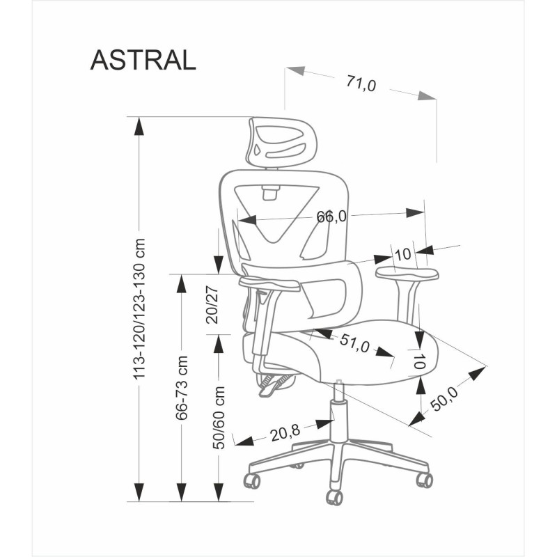 ASTRAL fotel gabinetowy czarny (1p 1szt) ASTRAL fotel gabinetowy czarny (1p 1szt)