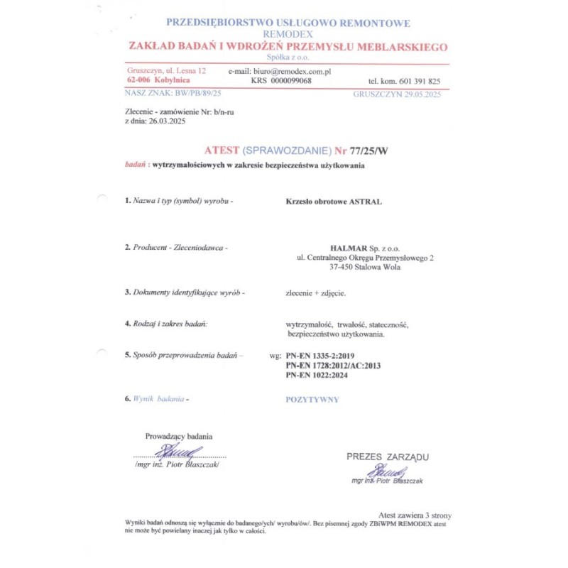 ASTRAL fotel gabinetowy czarny (1p 1szt) ASTRAL fotel gabinetowy czarny (1p 1szt)