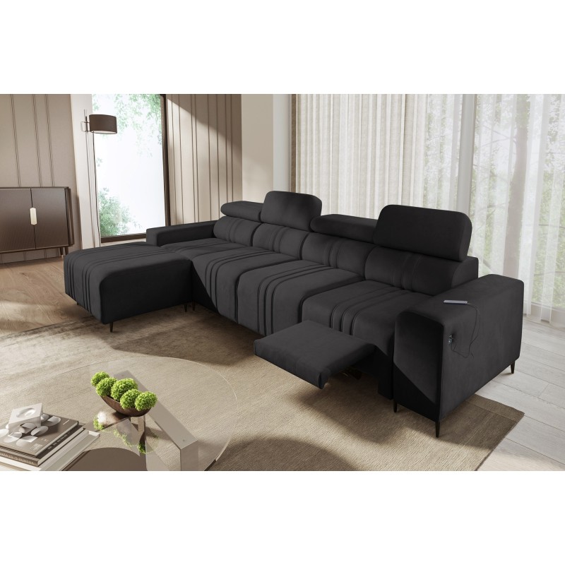 Ecksofa Verona XII Mix mit Schlaffunktion Velours, Vena 20 - Eleganz und Komfort in einem Möbelstück