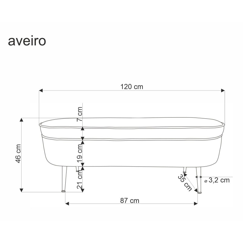 AVEIRO ławka z funkcją pojemnika, kremowy (1p 1szt) AVEIRO ławka z funkcją pojemnika, kremowy (1p 1szt)