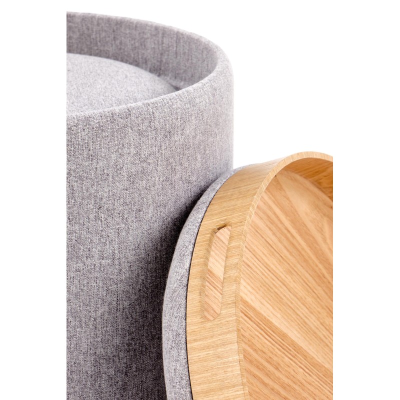 'AVIKO Set of 2 Poufs, Light Ash' 'AVIKO Set of 2 Poufs, Light Ash'