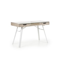 'B33 Sonoma Oak-White Desk'
