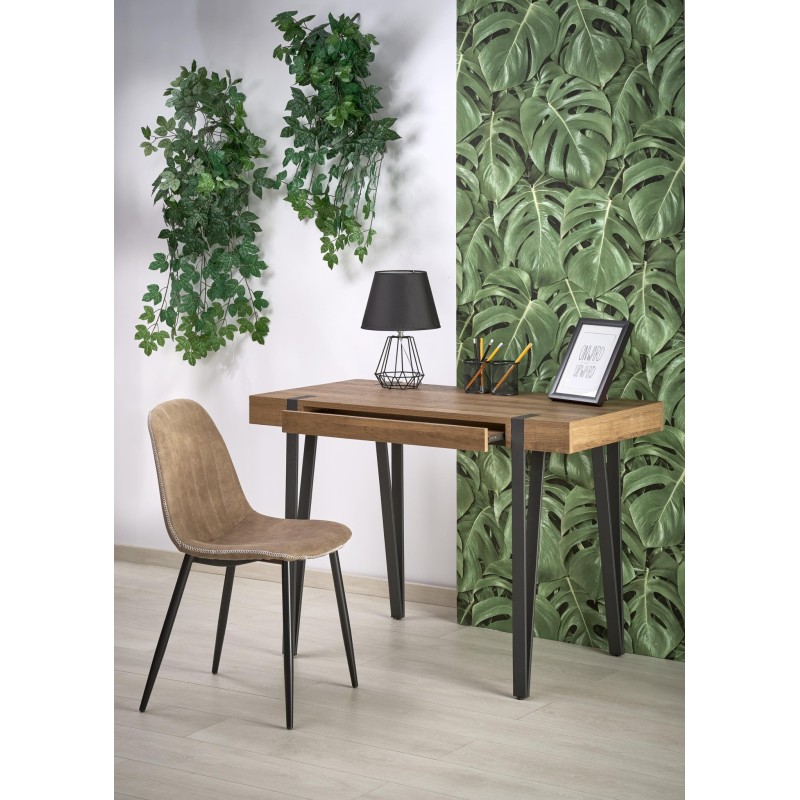 'B39 Black Desk / Honey Walnut'