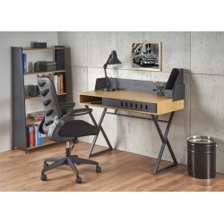 'B43 Golden Oak / Black Desk'