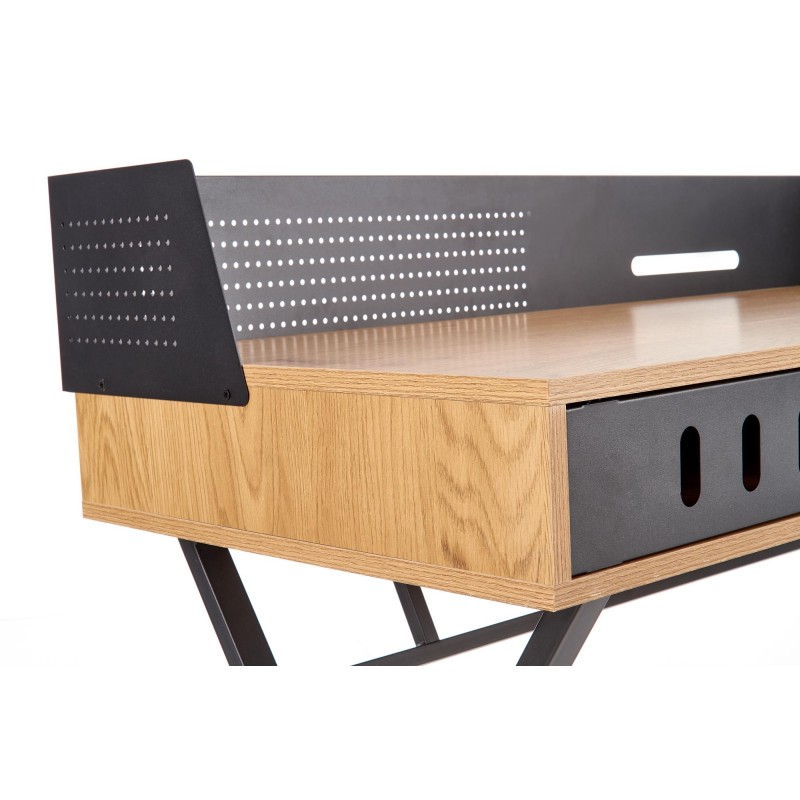 'B43 Golden Oak / Black Desk' 'B43 Golden Oak / Black Desk'