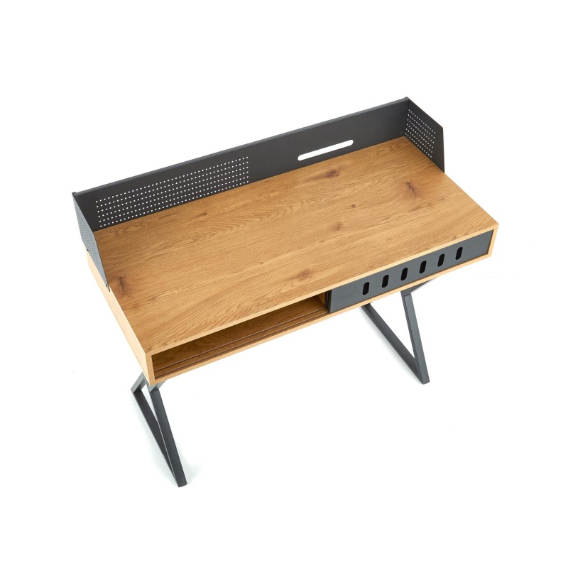 'B43 Golden Oak / Black Desk' 'B43 Golden Oak / Black Desk'