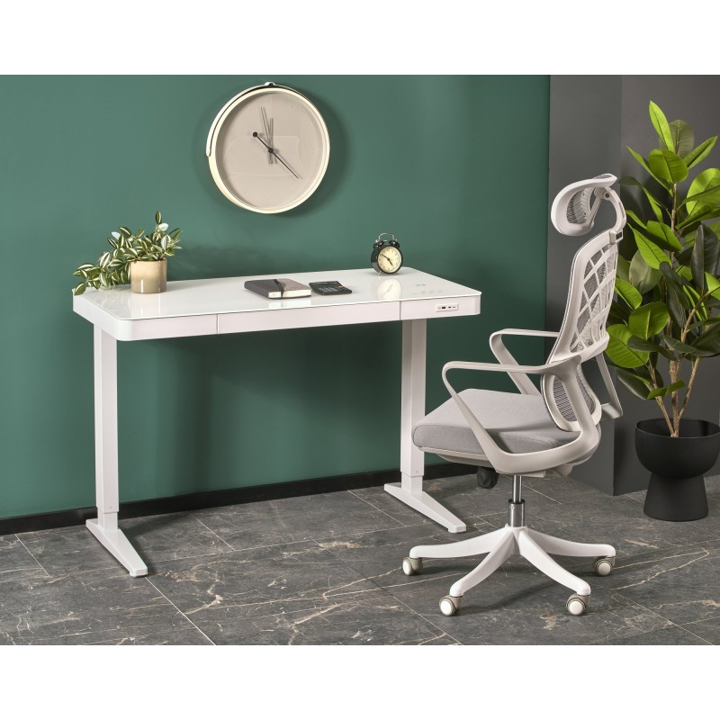 'B52 Adjustable Height Desk, White' 'B52 Adjustable Height Desk, White'