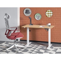 B53 biurko biurko z funkcją regulacji wysokości, dąb artisan / biały (2p 1szt)