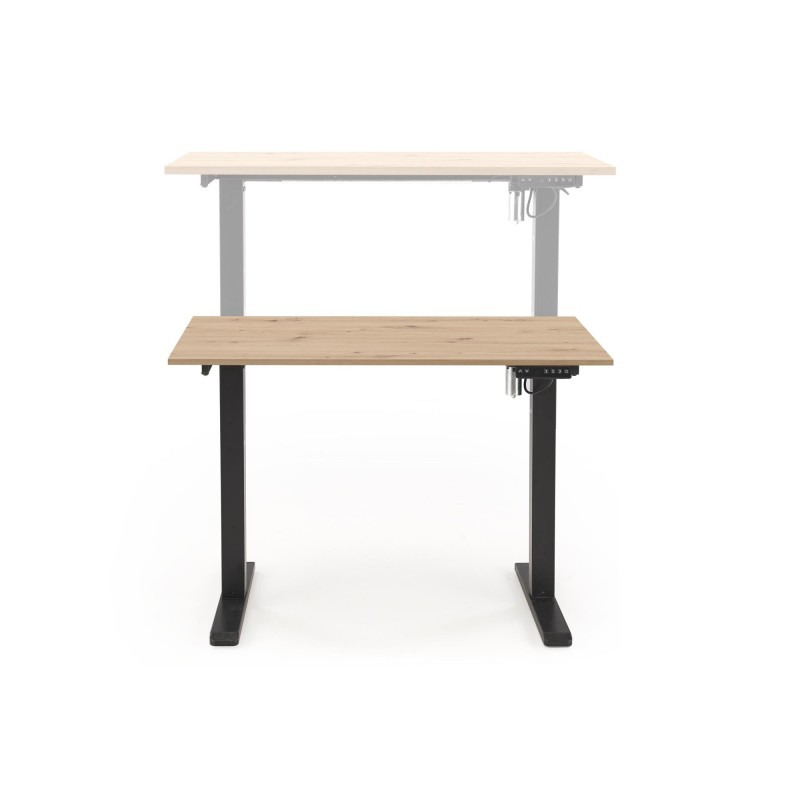 'B53 Desk with Height Adjustment Function, Artisan Oak / Black' 'B53 Desk with Height Adjustment Function, Artisan Oak / Black'