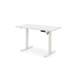 'B54 Desk with Height Adjustment Feature, Top - White, Frame - White'