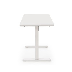 'B54 Desk with Height Adjustment Feature, Top - White, Frame - White' 'B54 Desk with Height Adjustment Feature, Top - White, Frame - White'