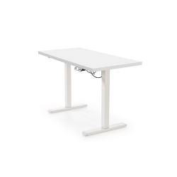 'B54 Desk with Height Adjustment Feature, Top - White, Frame - White' 'B54 Desk with Height Adjustment Feature, Top - White, Frame - White'