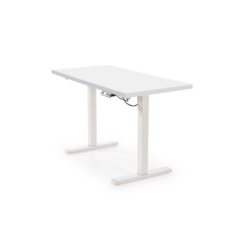 'B54 Desk with Height Adjustment Feature, Top - White, Frame - White' 'B54 Desk with Height Adjustment Feature, Top - White, Frame - White'