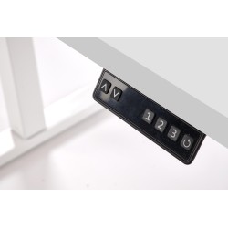 'B54 Desk with Height Adjustment Feature, Top - White, Frame - White' 'B54 Desk with Height Adjustment Feature, Top - White, Frame - White'