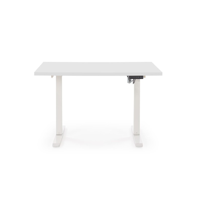 'B54 Desk with Height Adjustment Feature, Top - White, Frame - White' 'B54 Desk with Height Adjustment Feature, Top - White, Frame - White'