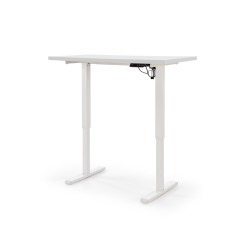 'B54 Desk with Height Adjustment Feature, Top - White, Frame - White' 'B54 Desk with Height Adjustment Feature, Top - White, Frame - White'