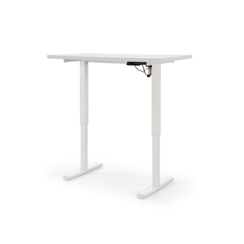 'B54 Desk with Height Adjustment Feature, Top - White, Frame - White' 'B54 Desk with Height Adjustment Feature, Top - White, Frame - White'