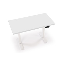 'B54 Desk with Height Adjustment Feature, Top - White, Frame - White' 'B54 Desk with Height Adjustment Feature, Top - White, Frame - White'