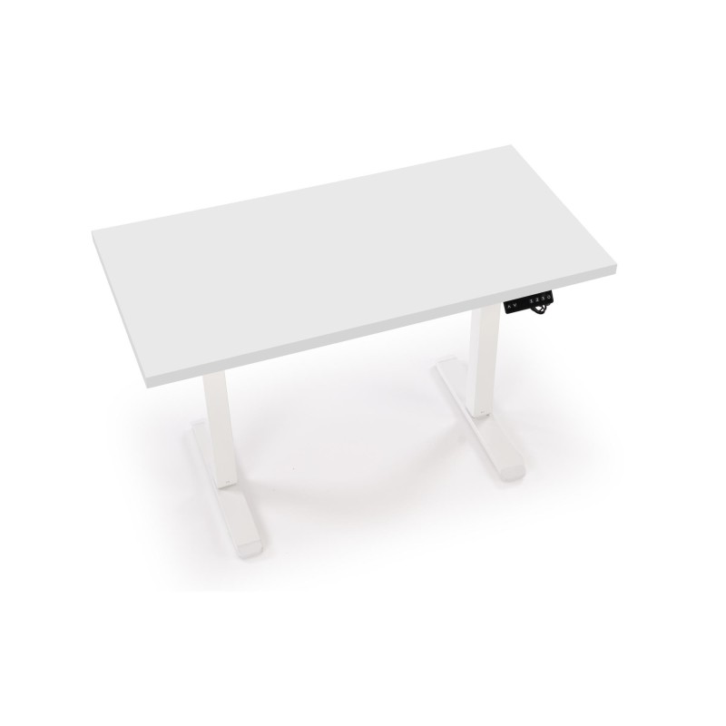 'B54 Desk with Height Adjustment Feature, Top - White, Frame - White' 'B54 Desk with Height Adjustment Feature, Top - White, Frame - White'