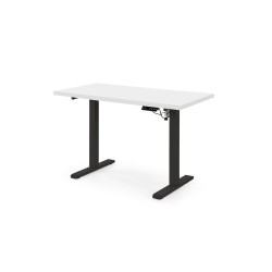 'B54 Desk with Height Adjustment Feature, Top - White, Frame - Black'