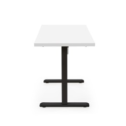 'B54 Desk with Height Adjustment Feature, Top - White, Frame - Black' 'B54 Desk with Height Adjustment Feature, Top - White, Frame - Black'