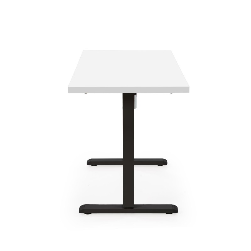 'B54 Desk with Height Adjustment Feature, Top - White, Frame - Black' 'B54 Desk with Height Adjustment Feature, Top - White, Frame - Black'