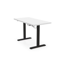 'B54 Desk with Height Adjustment Feature, Top - White, Frame - Black' 'B54 Desk with Height Adjustment Feature, Top - White, Frame - Black'