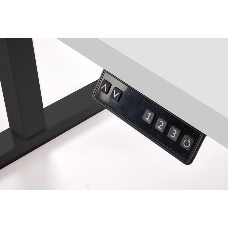 'B54 Desk with Height Adjustment Feature, Top - White, Frame - Black' 'B54 Desk with Height Adjustment Feature, Top - White, Frame - Black'