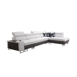 Prestige XI Maxi Corner Sofa with Sleeping Function and USB Port | Upholstered Corner Sofa, Soft to the Touch, Freya 210.18 + Ta Prestige XI Maxi Corner Sofa with Sleeping Function and USB Port | Upholstered Corner Sofa, Soft to the Touch, Freya 210.18 + Ta