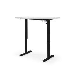 'B54 Desk with Height Adjustment Feature, Top - White, Frame - Black' 'B54 Desk with Height Adjustment Feature, Top - White, Frame - Black'