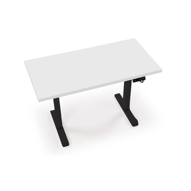 'B54 Desk with Height Adjustment Feature, Top - White, Frame - Black' 'B54 Desk with Height Adjustment Feature, Top - White, Frame - Black'