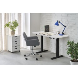 'B54 Desk with Height Adjustment Feature, Top - White, Frame - Black' 'B54 Desk with Height Adjustment Feature, Top - White, Frame - Black'