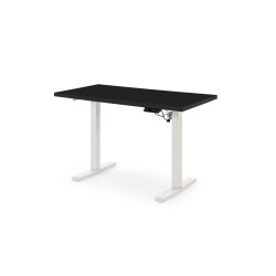 'B54 Desk with Height Adjustment Feature, Top - Black, Frame - White'