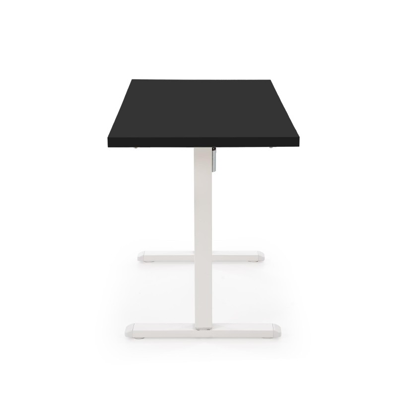 'B54 Desk with Height Adjustment Feature, Top - Black, Frame - White' 'B54 Desk with Height Adjustment Feature, Top - Black, Frame - White'